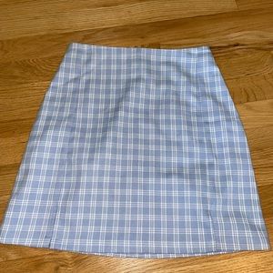 BRANDY MELVILLE CARA SKIRT BLUE PLAID